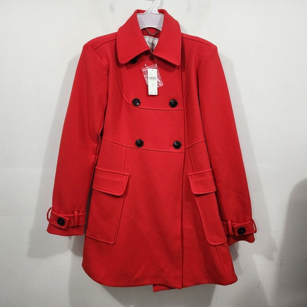 Anthropologie Maeve Fit & Flare Trench Pea Coat Double-breasted Button-Front XS